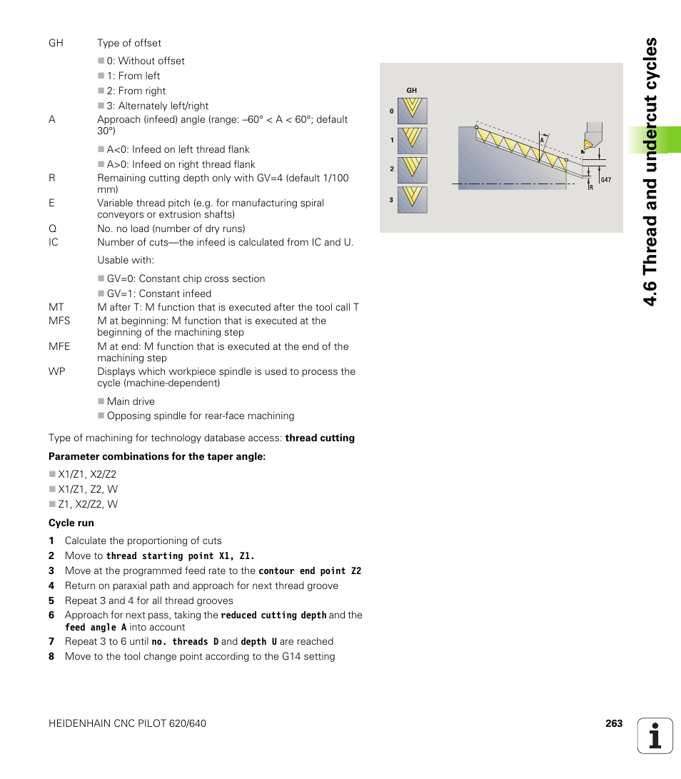 6 thr ead and under c ut cy cles | HEIDENHAIN SW 688945-03 User Manual | Page 263 / 599