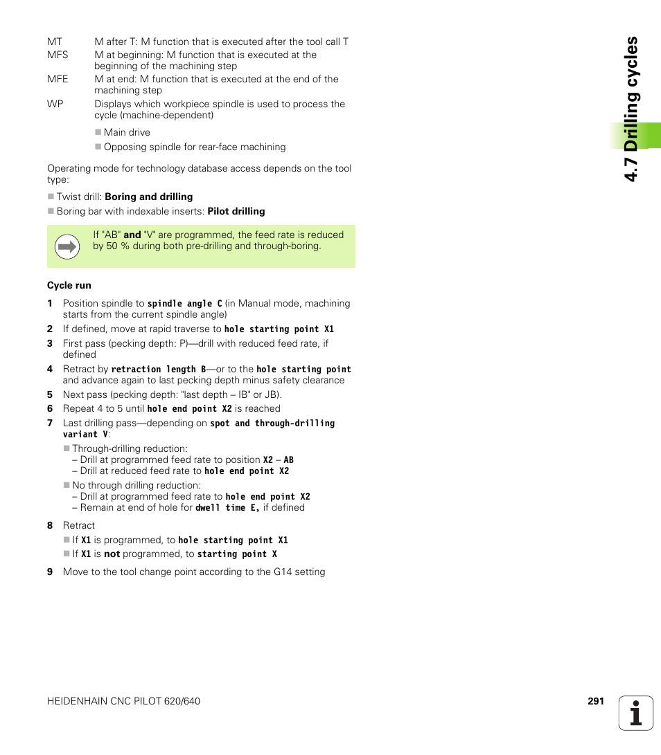 7 dr illing cy cles | HEIDENHAIN SW 688945-03 User Manual | Page 291 / 599