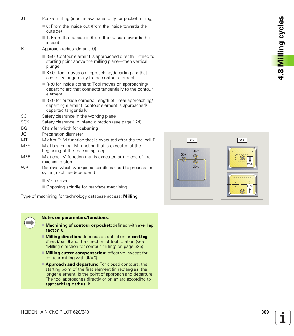 8 milling cy cles | HEIDENHAIN SW 688945-03 User Manual | Page 309 / 599