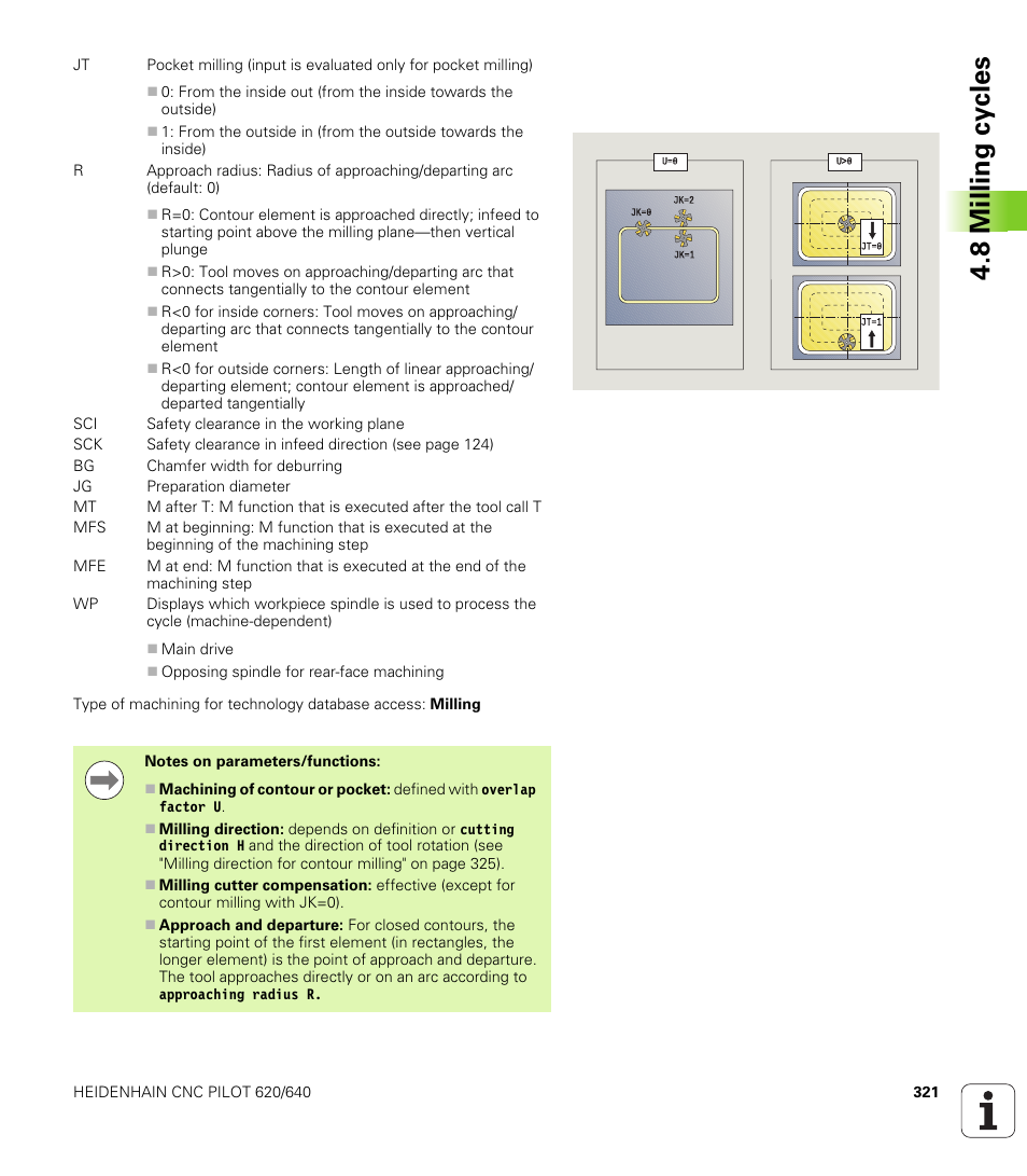 8 milling cy cles | HEIDENHAIN SW 688945-03 User Manual | Page 321 / 599