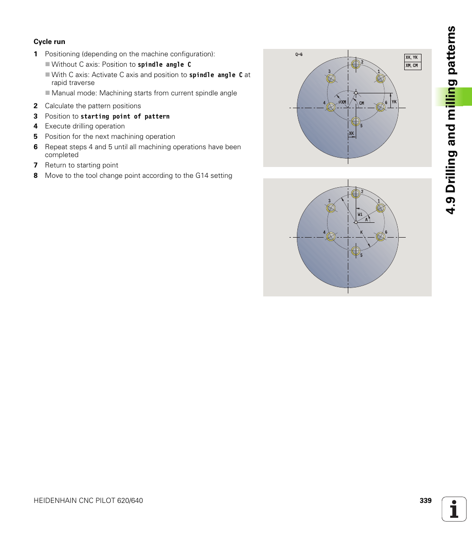 9 dr illing and milling pat ter ns | HEIDENHAIN SW 688945-03 User Manual | Page 339 / 599