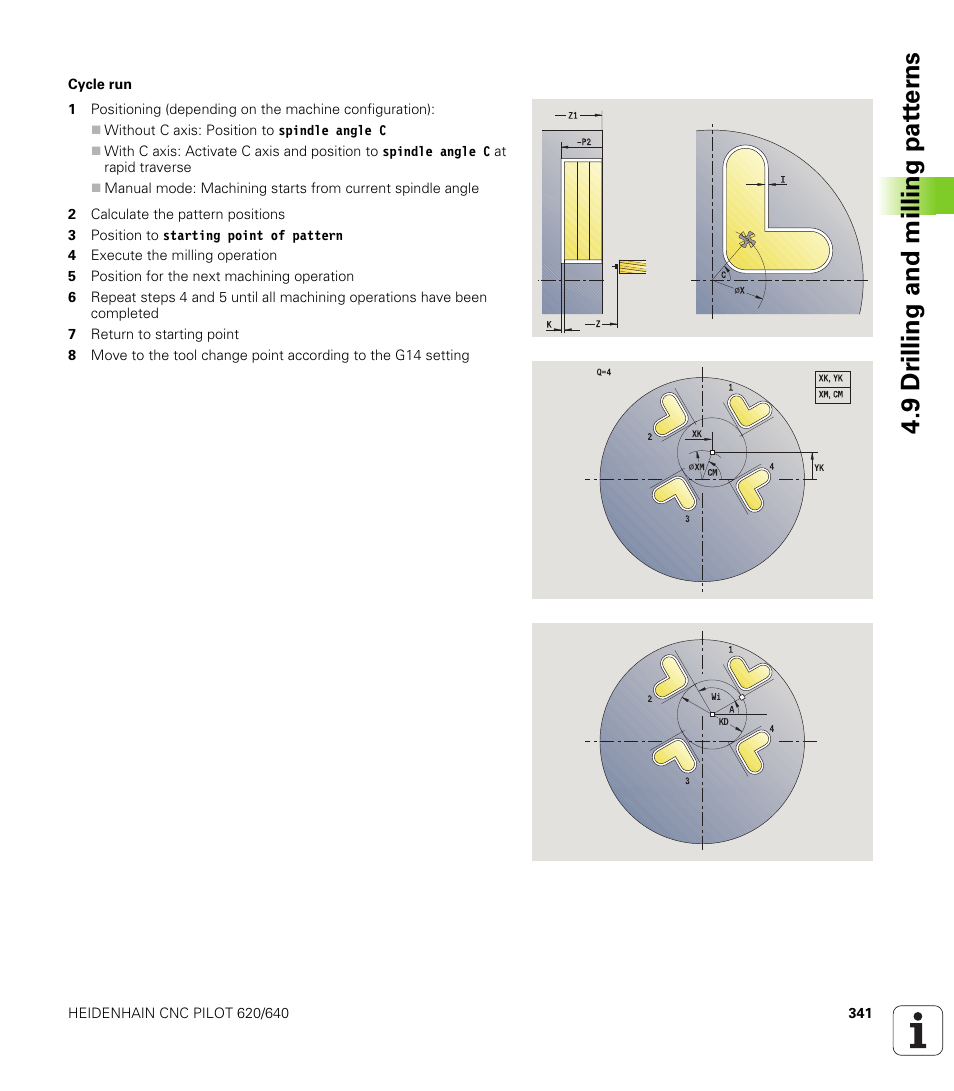 9 dr illing and milling pat ter ns | HEIDENHAIN SW 688945-03 User Manual | Page 341 / 599