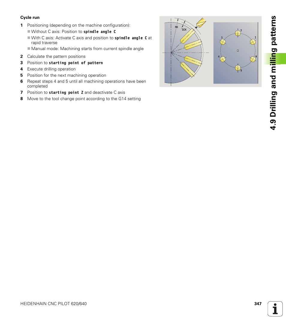 9 dr illing and milling pat ter ns | HEIDENHAIN SW 688945-03 User Manual | Page 347 / 599