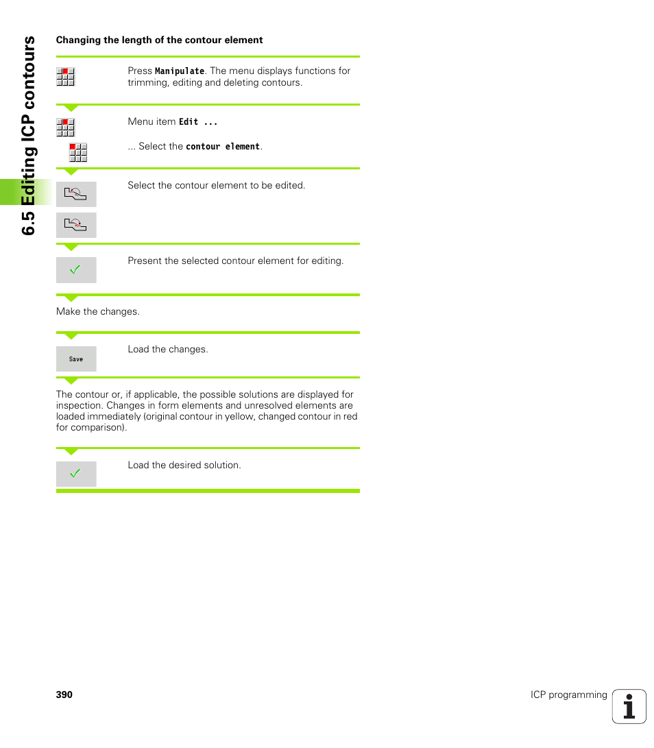 5 editing icp cont ours | HEIDENHAIN SW 688945-03 User Manual | Page 390 / 599