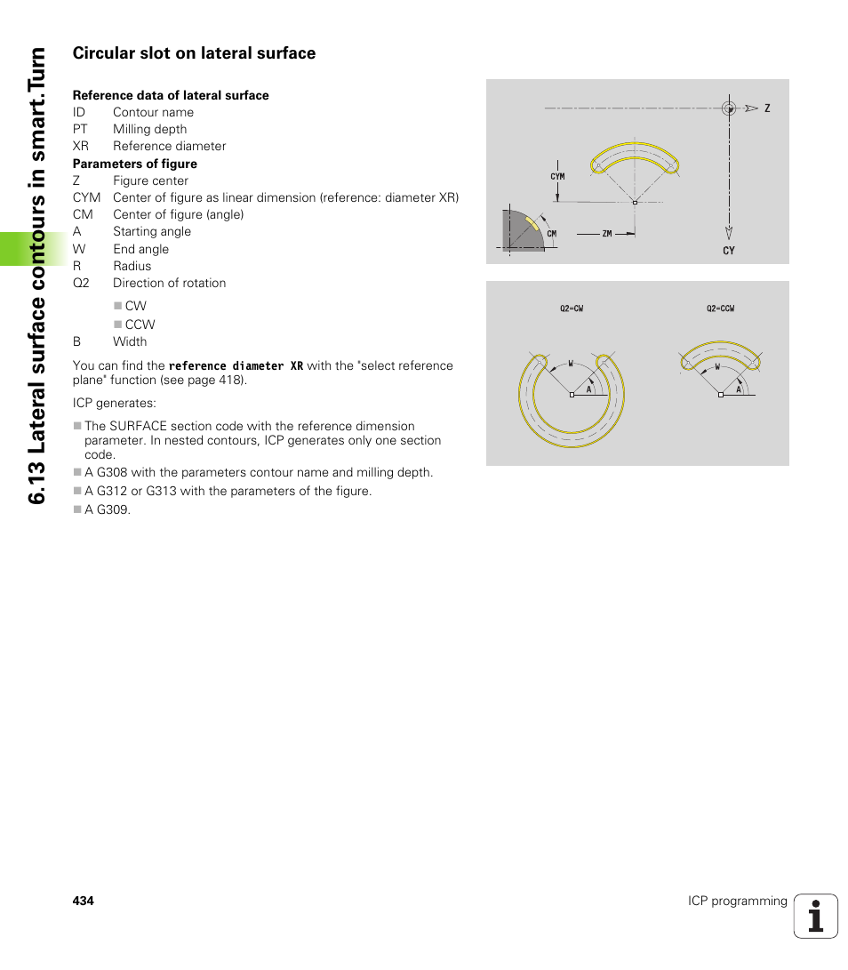 Circular slot on lateral surface, 13 lat er al surf ace cont ours in smar t.t u rn | HEIDENHAIN SW 688945-03 User Manual | Page 434 / 599