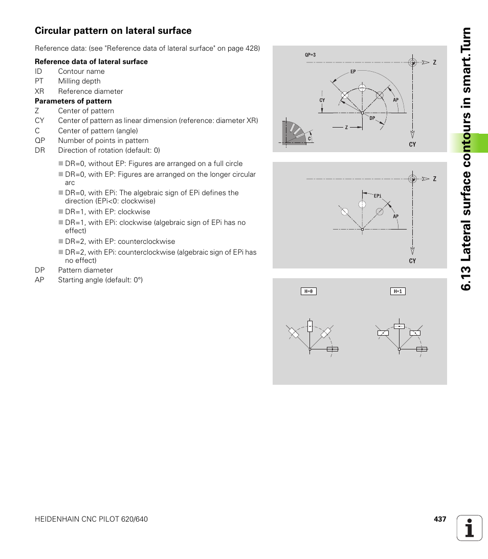 Circular pattern on lateral surface, 13 lat er al surf ace cont ours in smar t.t u rn | HEIDENHAIN SW 688945-03 User Manual | Page 437 / 599
