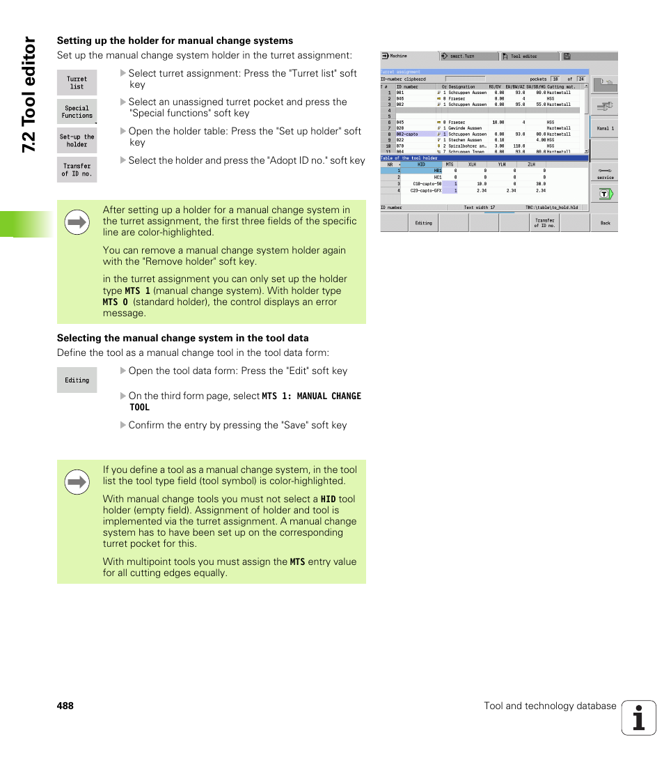 2 t ool edit or | HEIDENHAIN SW 688945-03 User Manual | Page 488 / 599