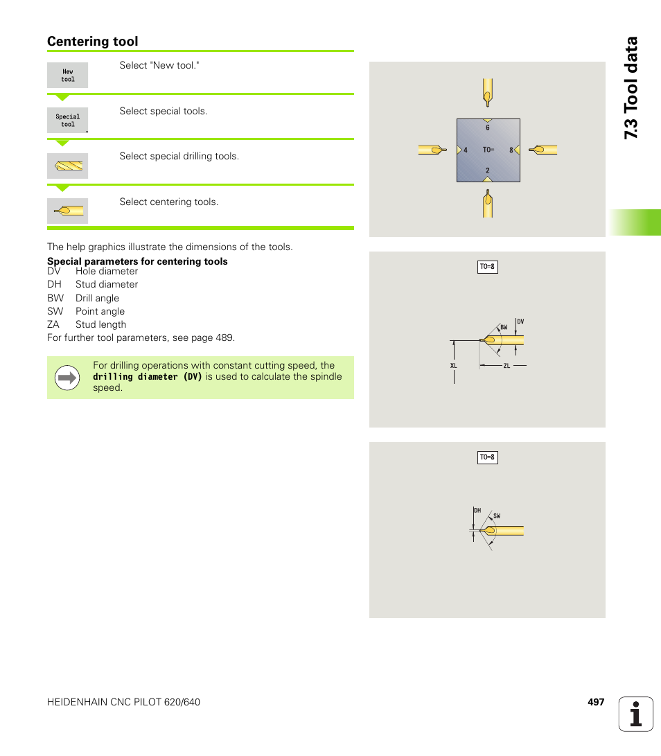 Centering tool, 3 t ool data | HEIDENHAIN SW 688945-03 User Manual | Page 497 / 599