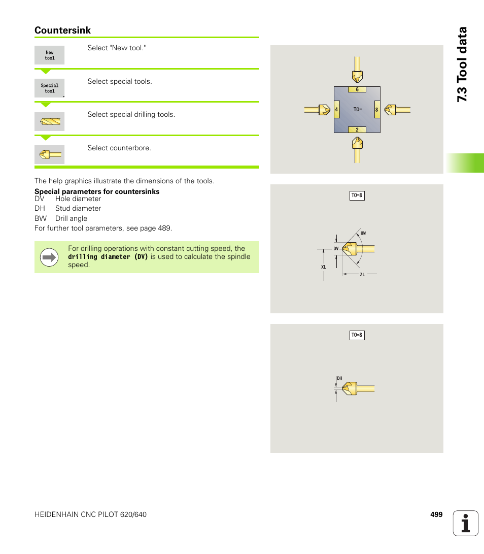Countersink, 3 t ool data | HEIDENHAIN SW 688945-03 User Manual | Page 499 / 599