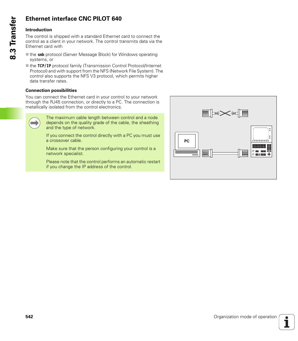 Ethernet interface cnc pilot 640, 3 t ransf er | HEIDENHAIN SW 688945-03 User Manual | Page 542 / 599