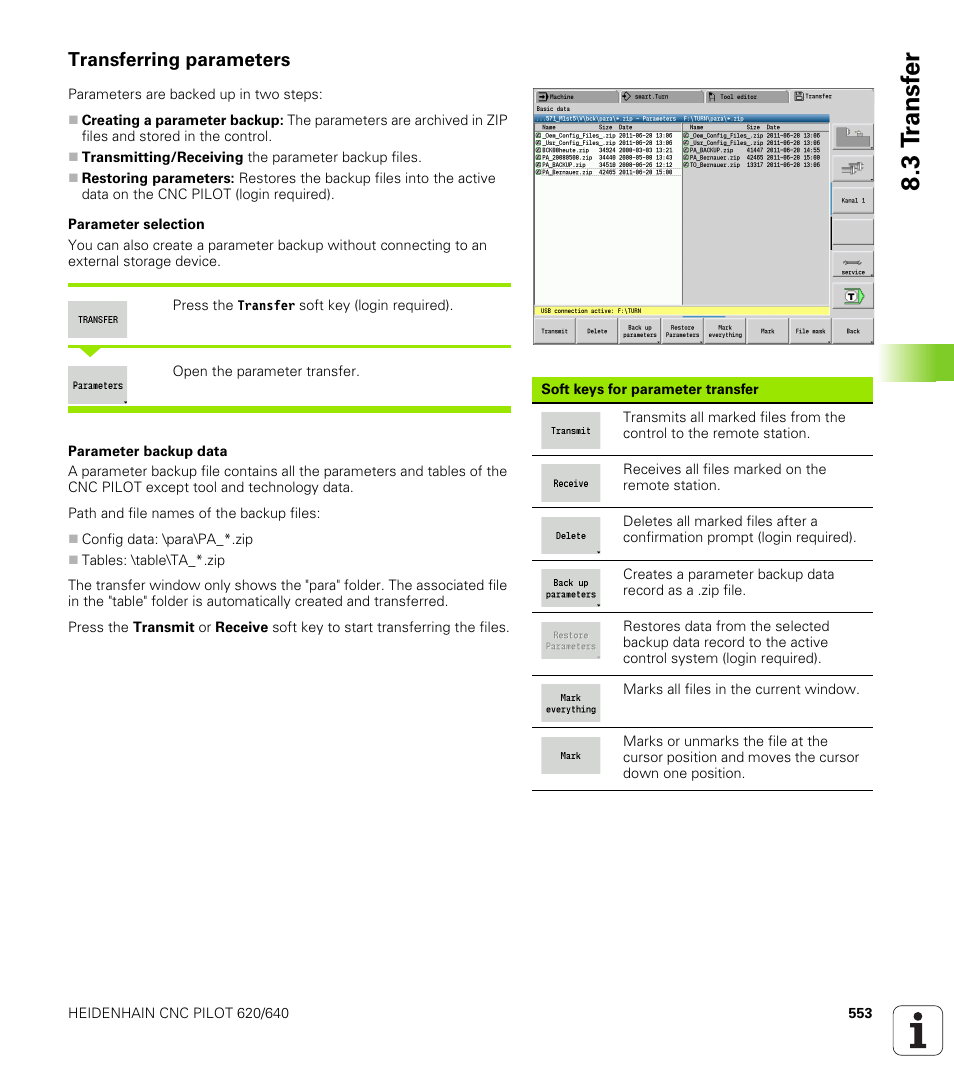 Transferring parameters, 3 t ransf er | HEIDENHAIN SW 688945-03 User Manual | Page 553 / 599