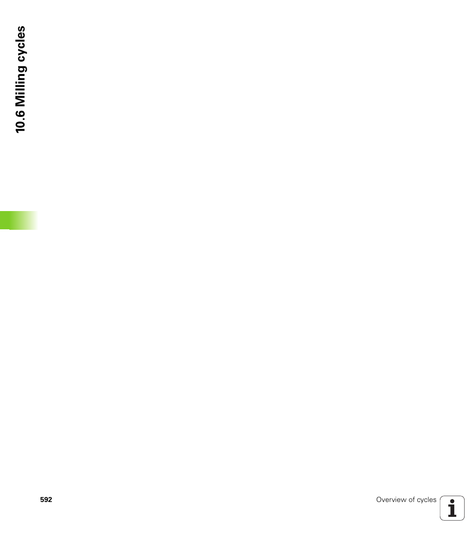 10 .6 milling cy cles | HEIDENHAIN SW 688945-03 User Manual | Page 592 / 599