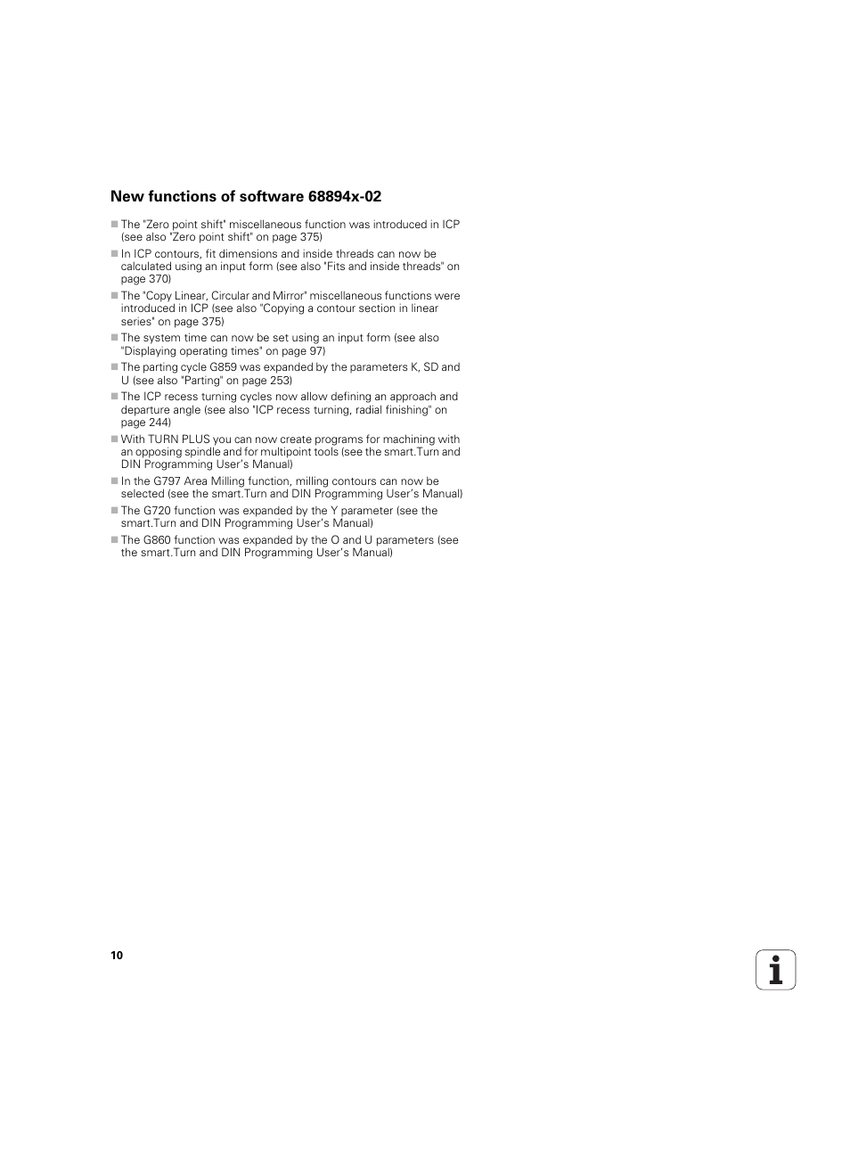 New functions of software 68894x-02 | HEIDENHAIN SW 68894x-02 User Manual | Page 10 / 619