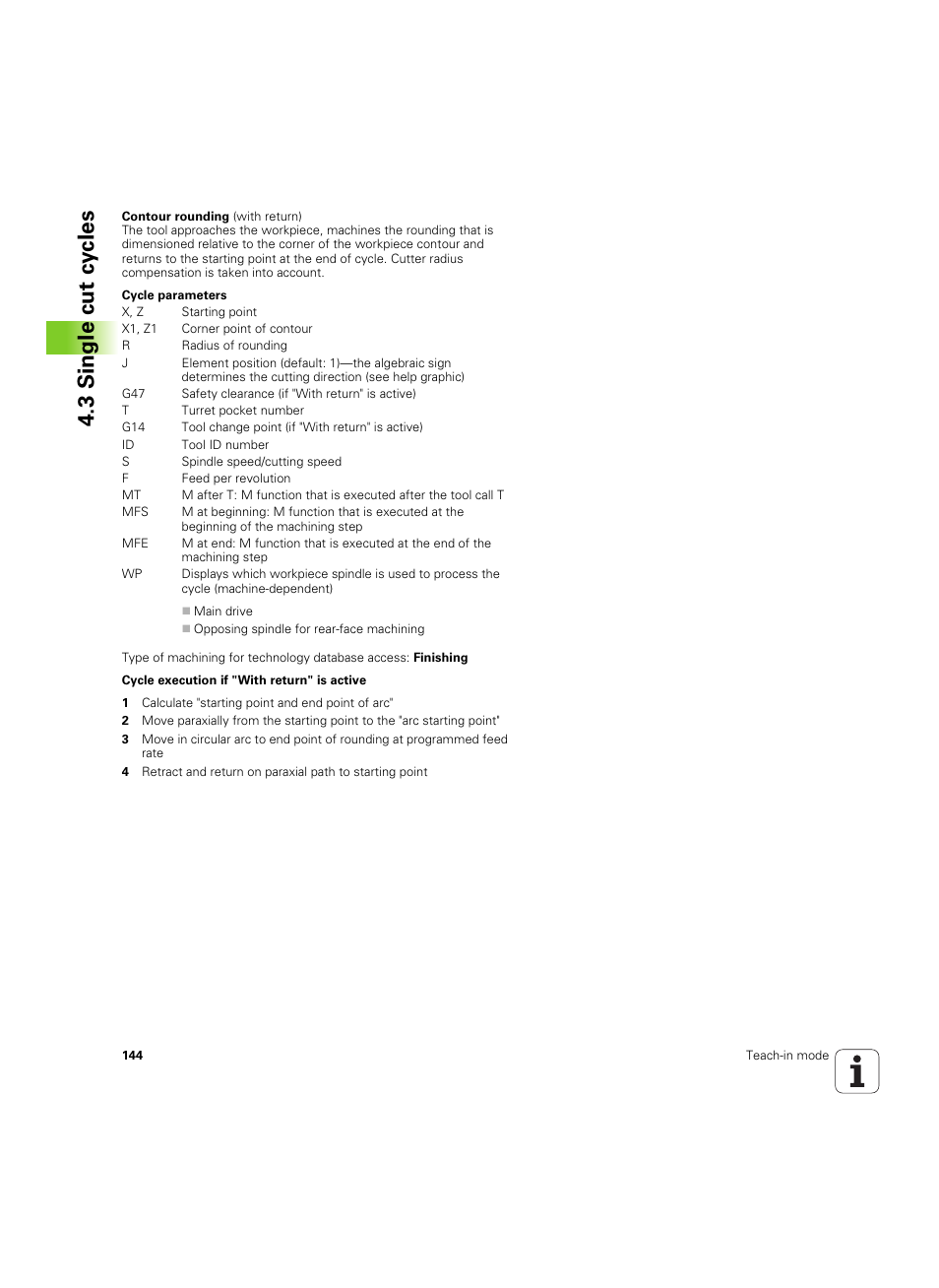 3 single cut cy cles | HEIDENHAIN SW 68894x-02 User Manual | Page 144 / 619
