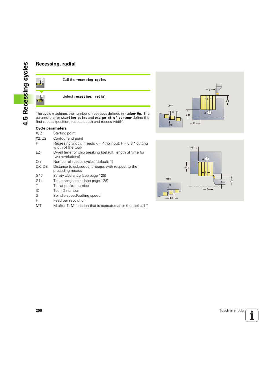 Recessing, radial, 5 recessing cy cles | HEIDENHAIN SW 68894x-02 User Manual | Page 200 / 619