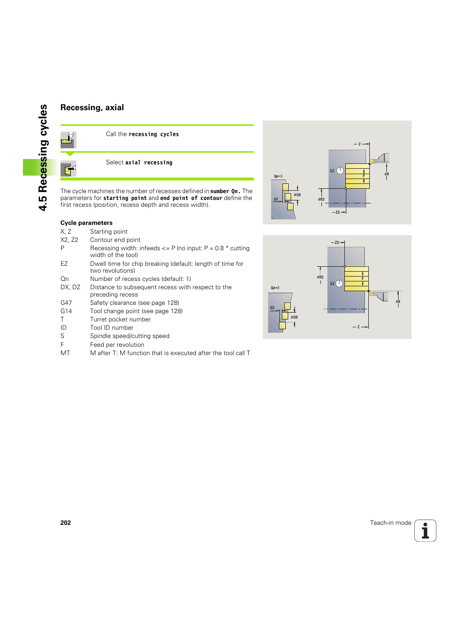 Recessing, axial, 5 recessing cy cles | HEIDENHAIN SW 68894x-02 User Manual | Page 202 / 619