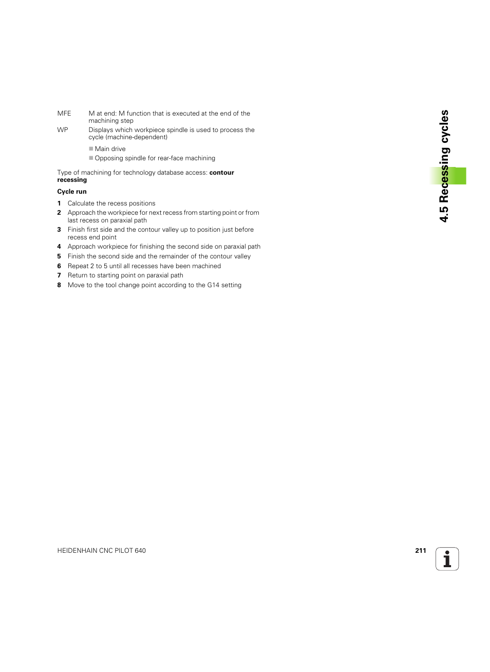 5 recessing cy cles | HEIDENHAIN SW 68894x-02 User Manual | Page 211 / 619