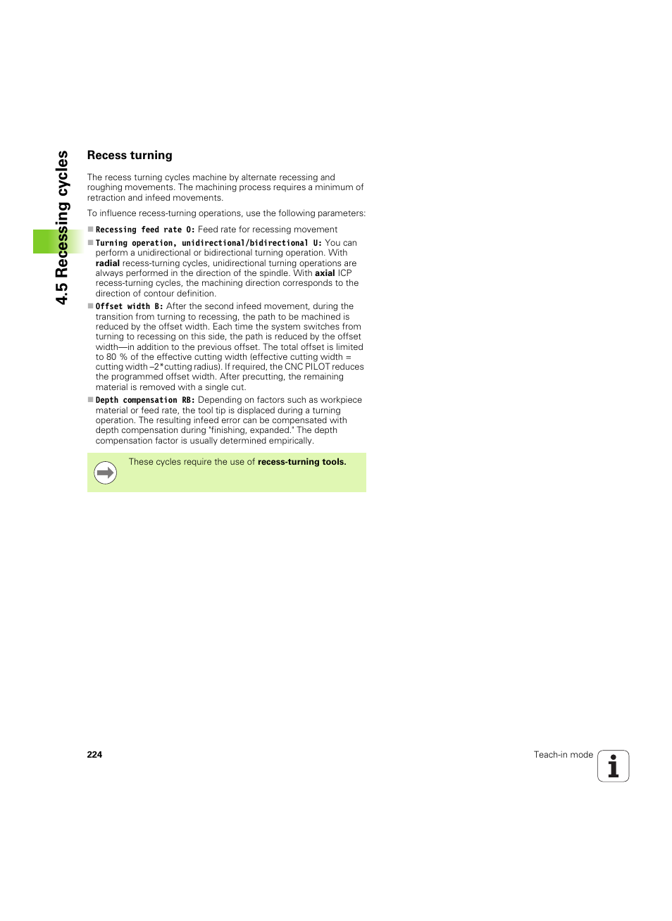 Recess turning, 5 recessing cy cles | HEIDENHAIN SW 68894x-02 User Manual | Page 224 / 619