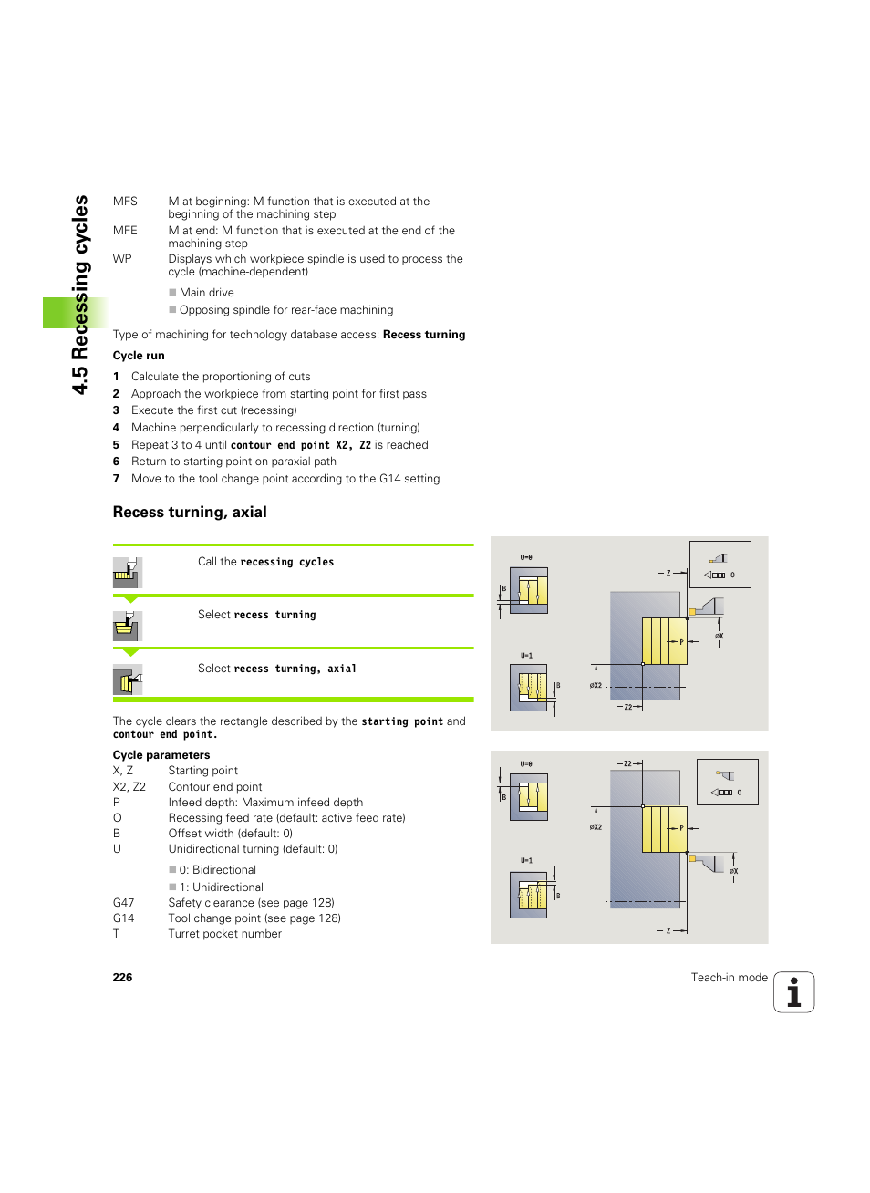 Recess turning, axial, 5 recessing cy cles | HEIDENHAIN SW 68894x-02 User Manual | Page 226 / 619