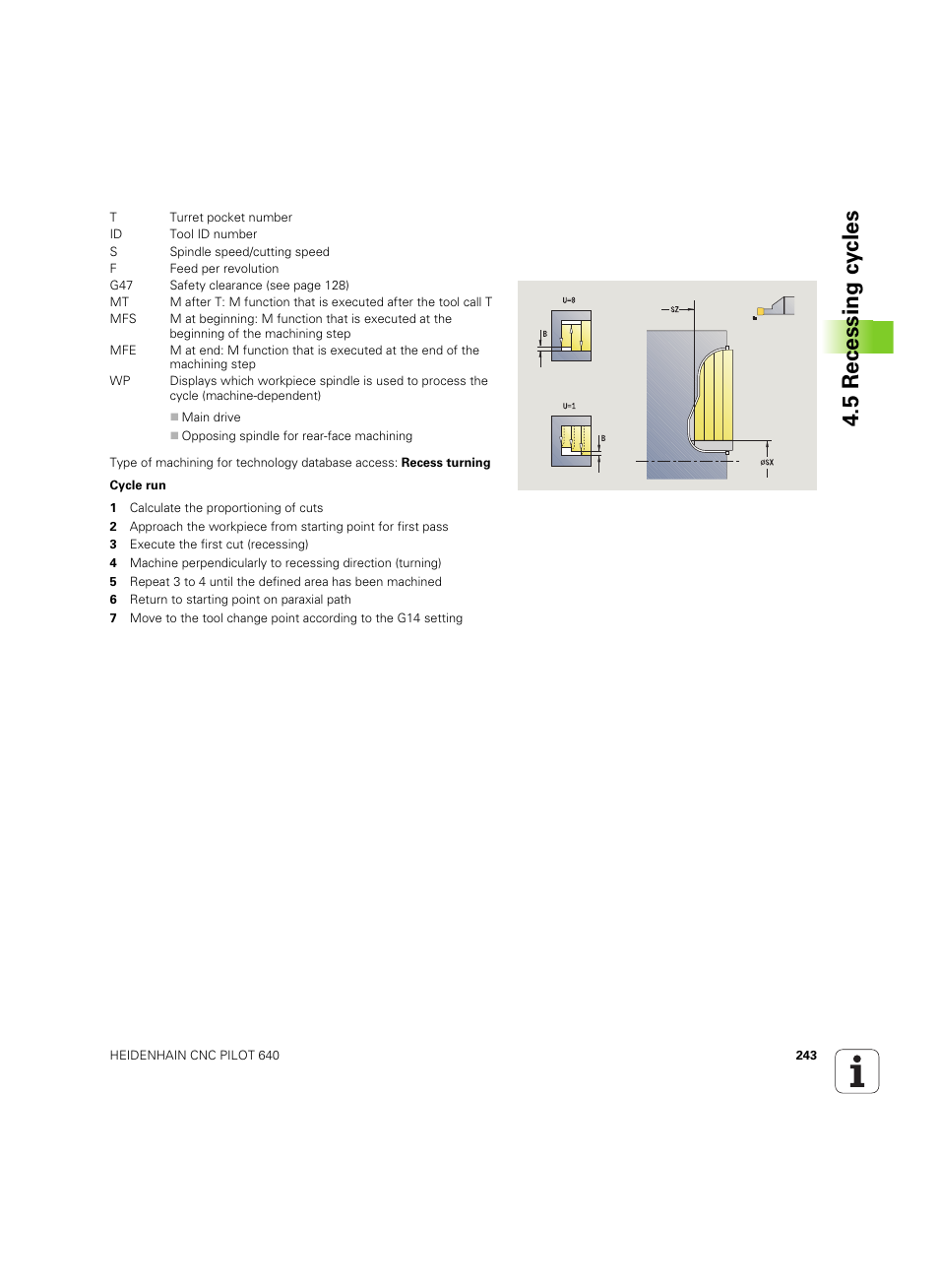 5 recessing cy cles | HEIDENHAIN SW 68894x-02 User Manual | Page 243 / 619
