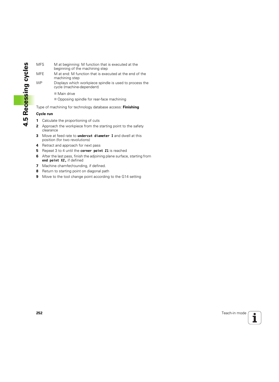 5 recessing cy cles | HEIDENHAIN SW 68894x-02 User Manual | Page 252 / 619