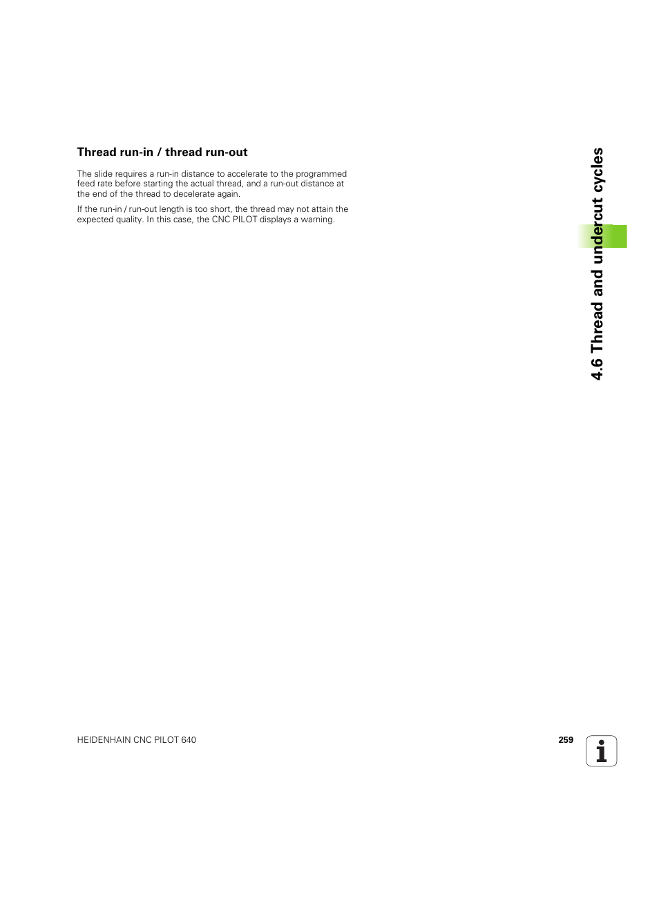 Thread run-in / thread run-out, 6 thr ead and under cut cy cles | HEIDENHAIN SW 68894x-02 User Manual | Page 259 / 619