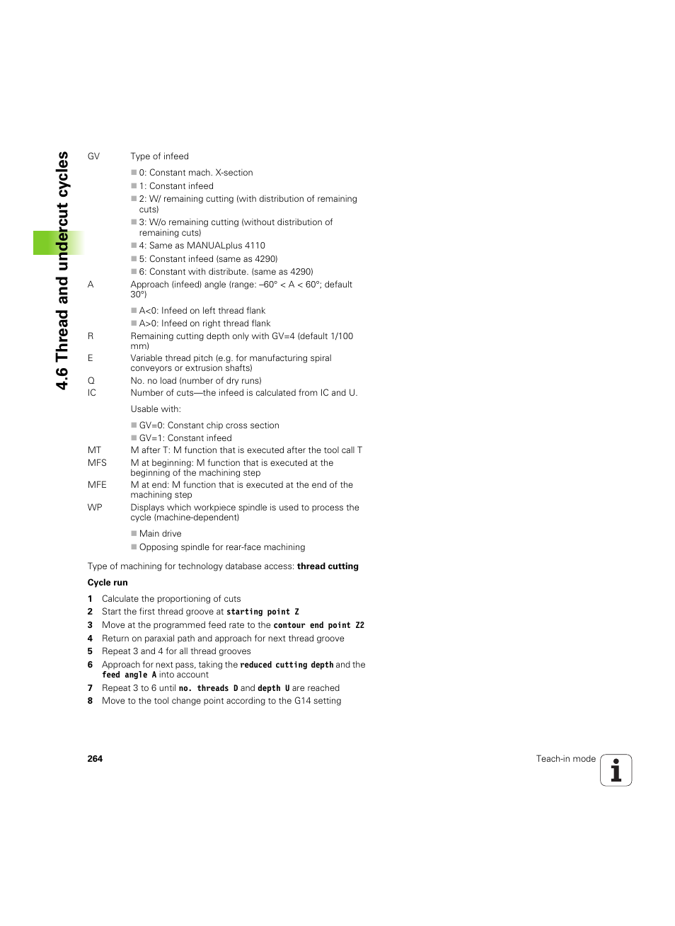 6 thr ead and under cut cy cles | HEIDENHAIN SW 68894x-02 User Manual | Page 264 / 619