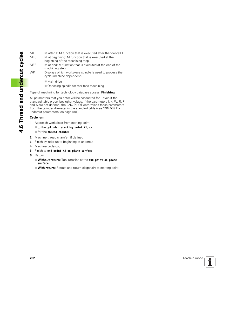 6 thr ead and under cut cy cles | HEIDENHAIN SW 68894x-02 User Manual | Page 282 / 619