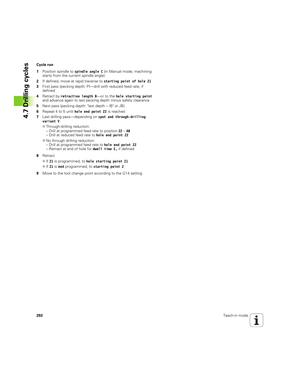 7 dr illing cy cles | HEIDENHAIN SW 68894x-02 User Manual | Page 292 / 619