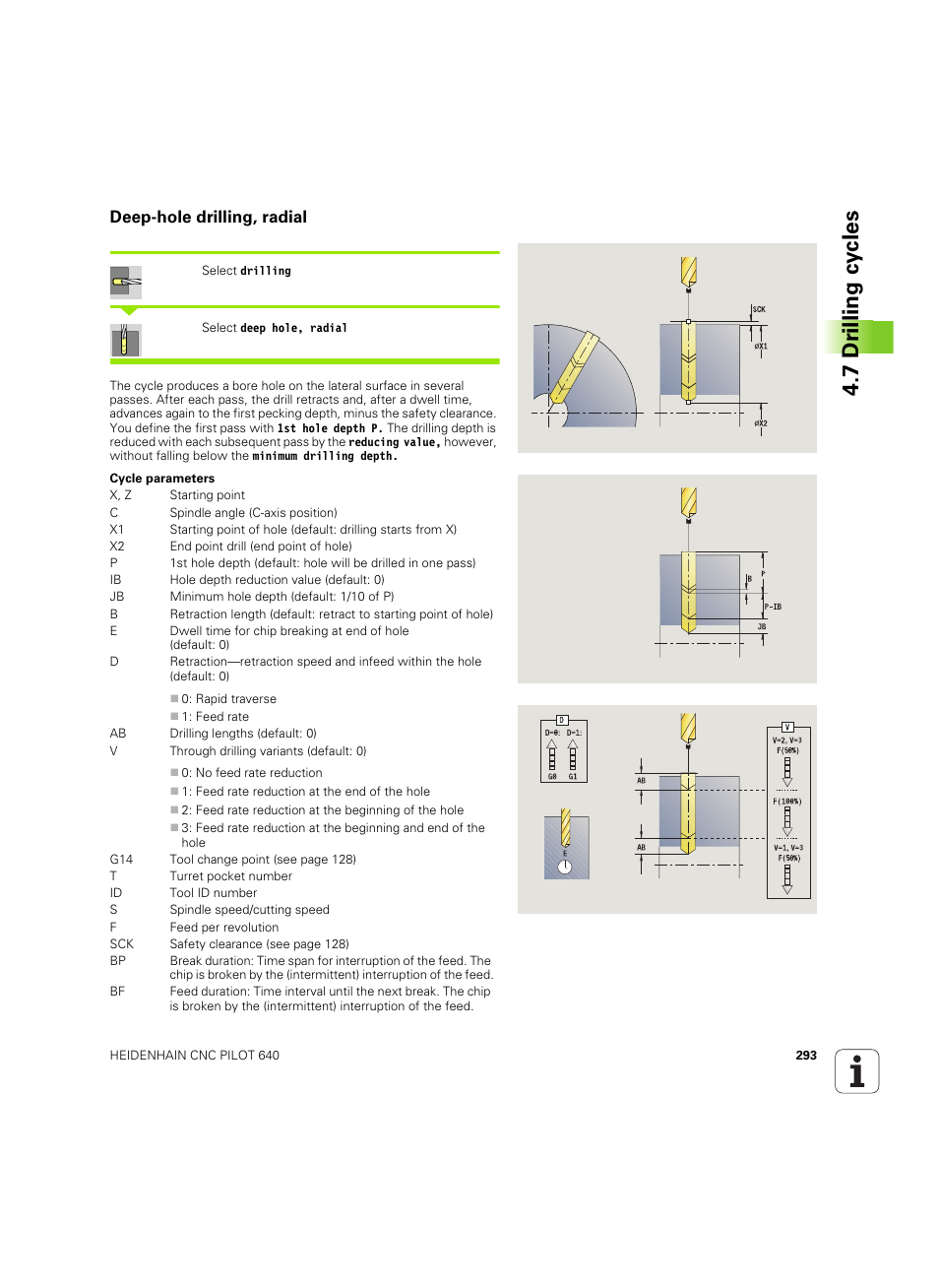 Deep-hole drilling, radial, 7 dr illing cy cles | HEIDENHAIN SW 68894x-02 User Manual | Page 293 / 619