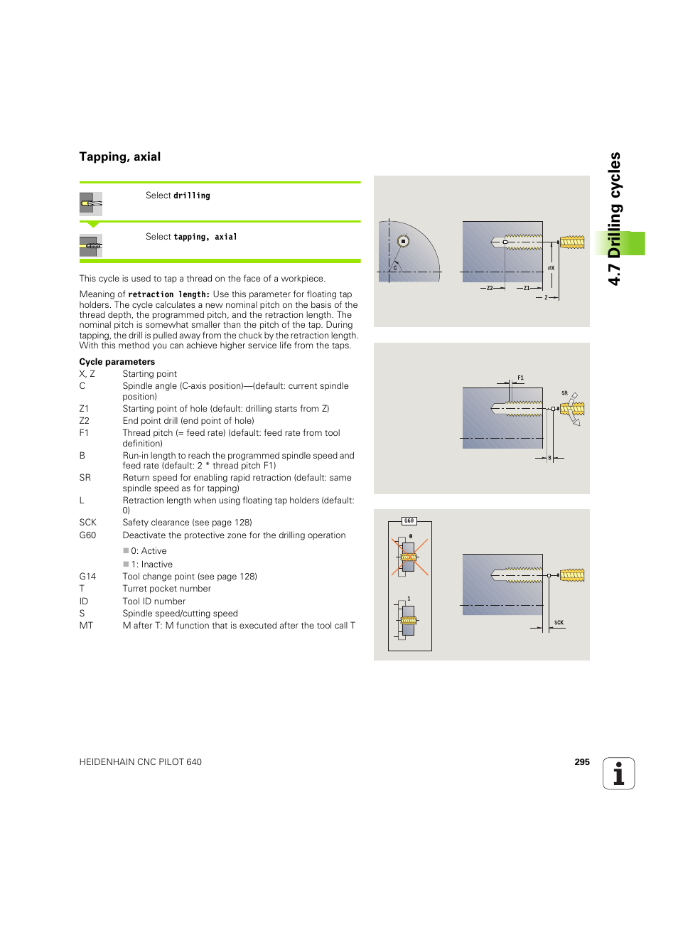 Tapping, axial, 7 dr illing cy cles | HEIDENHAIN SW 68894x-02 User Manual | Page 295 / 619