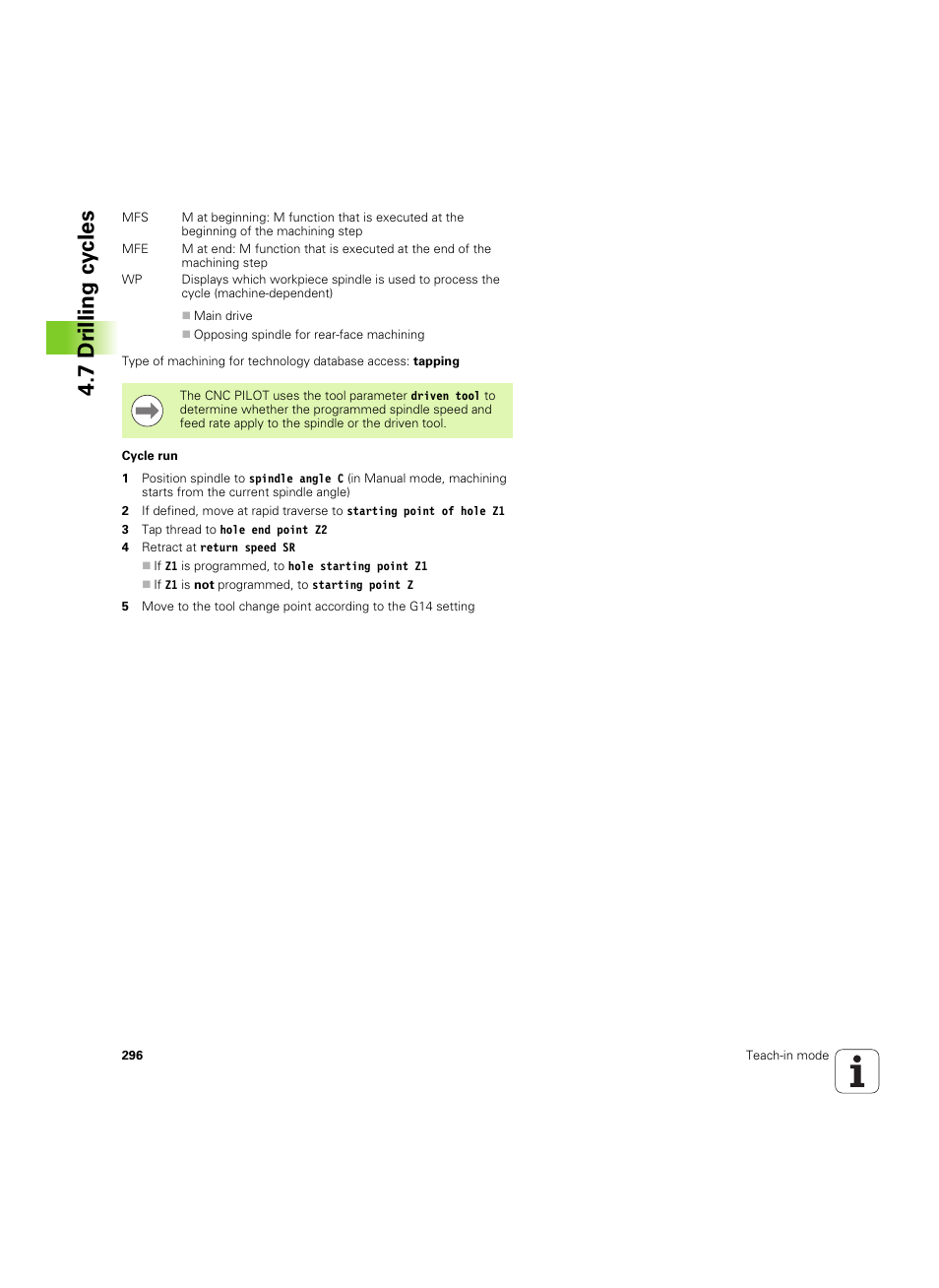 7 dr illing cy cles | HEIDENHAIN SW 68894x-02 User Manual | Page 296 / 619