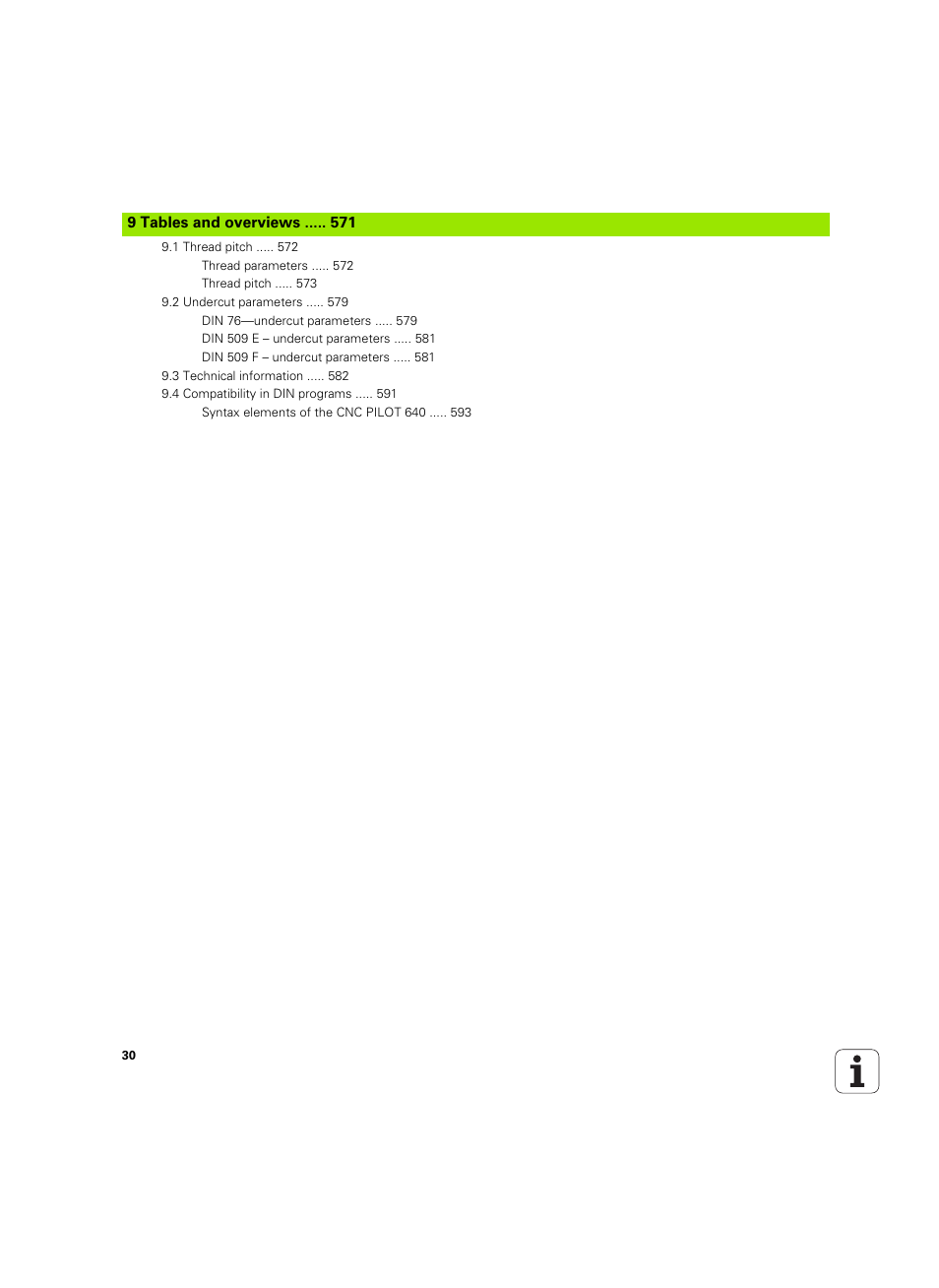 9 tables and overviews | HEIDENHAIN SW 68894x-02 User Manual | Page 30 / 619