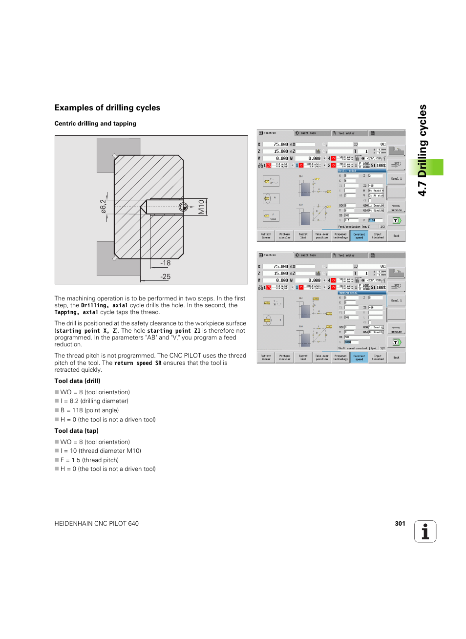 Examples of drilling cycles, 7 dr illing cy cles | HEIDENHAIN SW 68894x-02 User Manual | Page 301 / 619