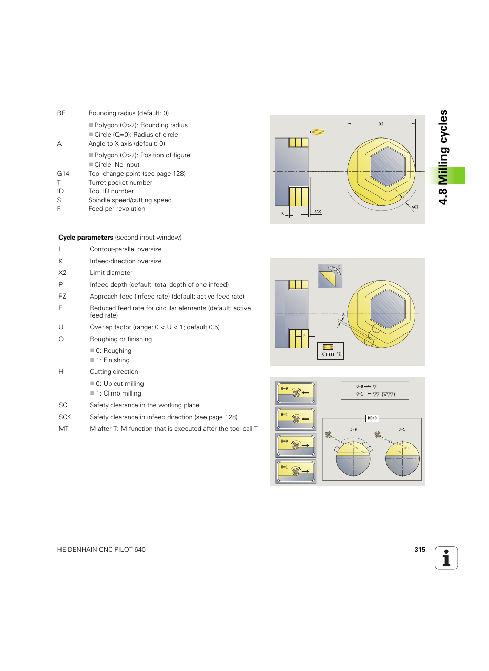 8 milling cy cles | HEIDENHAIN SW 68894x-02 User Manual | Page 315 / 619