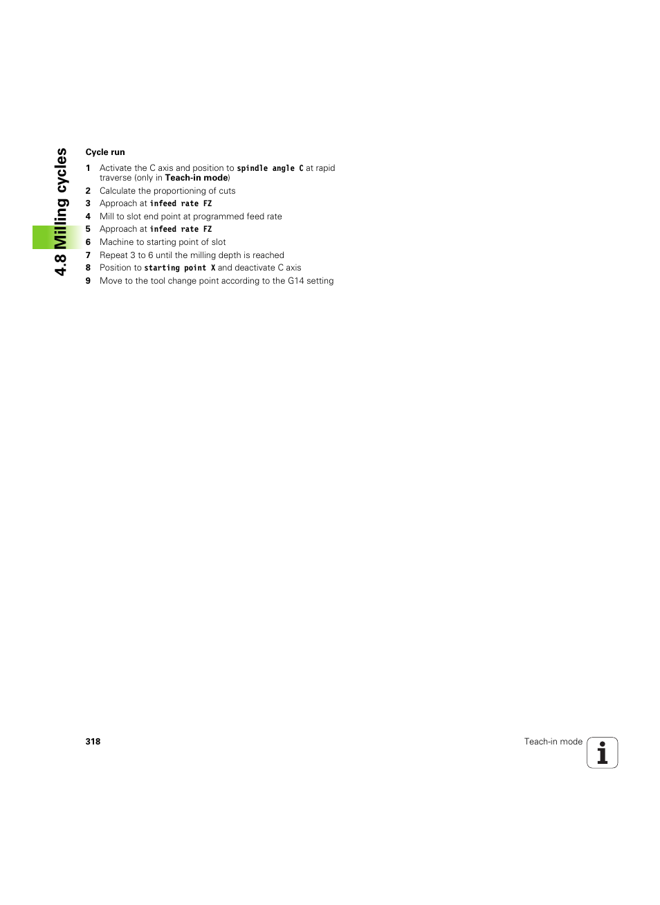 8 milling cy cles | HEIDENHAIN SW 68894x-02 User Manual | Page 318 / 619