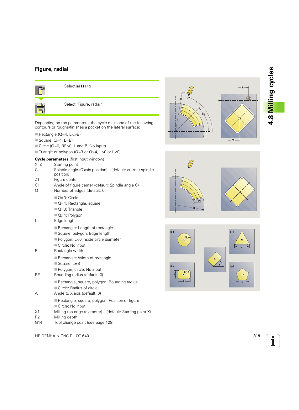 Figure, radial, 8 milling cy cles | HEIDENHAIN SW 68894x-02 User Manual | Page 319 / 619