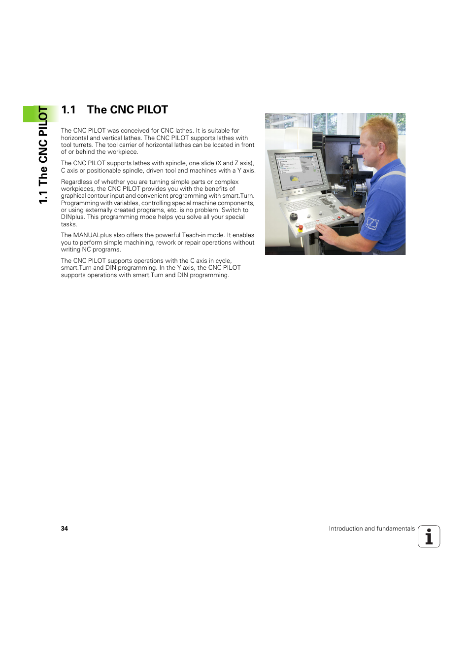 1 the cnc pilot, 1 the cnc pil o t 1.1 the cnc pilot | HEIDENHAIN SW 68894x-02 User Manual | Page 34 / 619