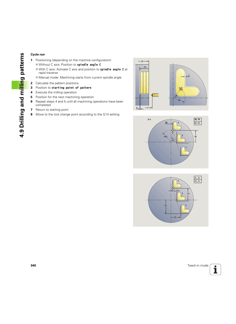 9 dr illing and milling pat ter ns | HEIDENHAIN SW 68894x-02 User Manual | Page 340 / 619