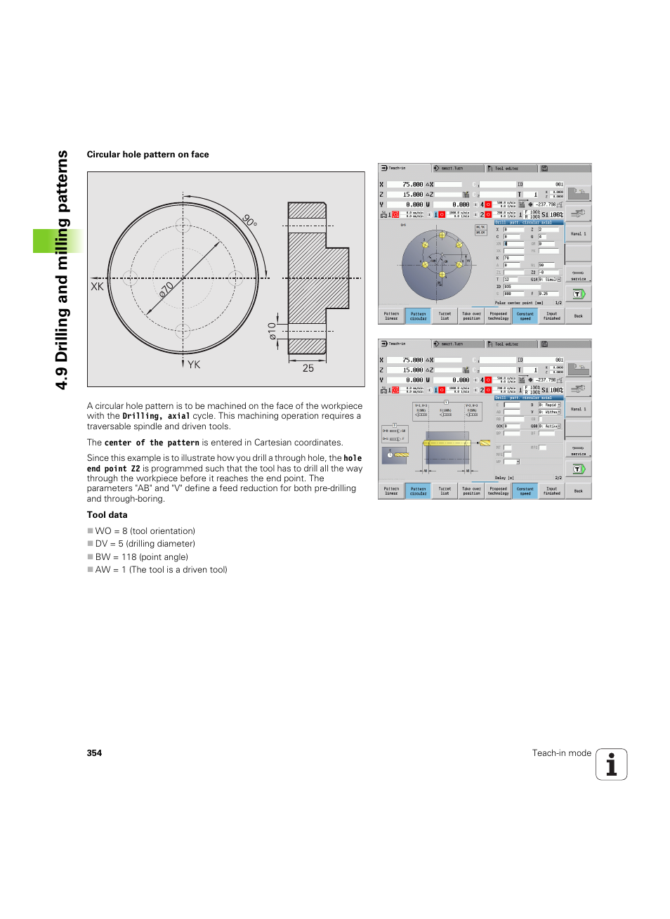 9 dr illing and milling pat ter ns | HEIDENHAIN SW 68894x-02 User Manual | Page 354 / 619