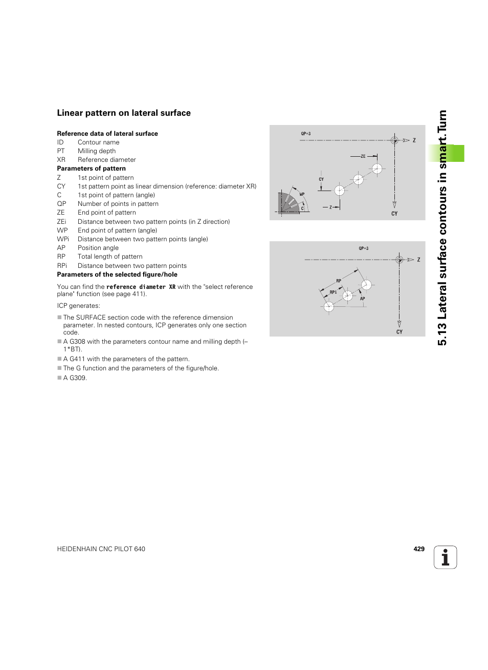 Linear pattern on lateral surface, 13 lat er al surf ace cont ours in smar t.t u rn | HEIDENHAIN SW 68894x-02 User Manual | Page 429 / 619