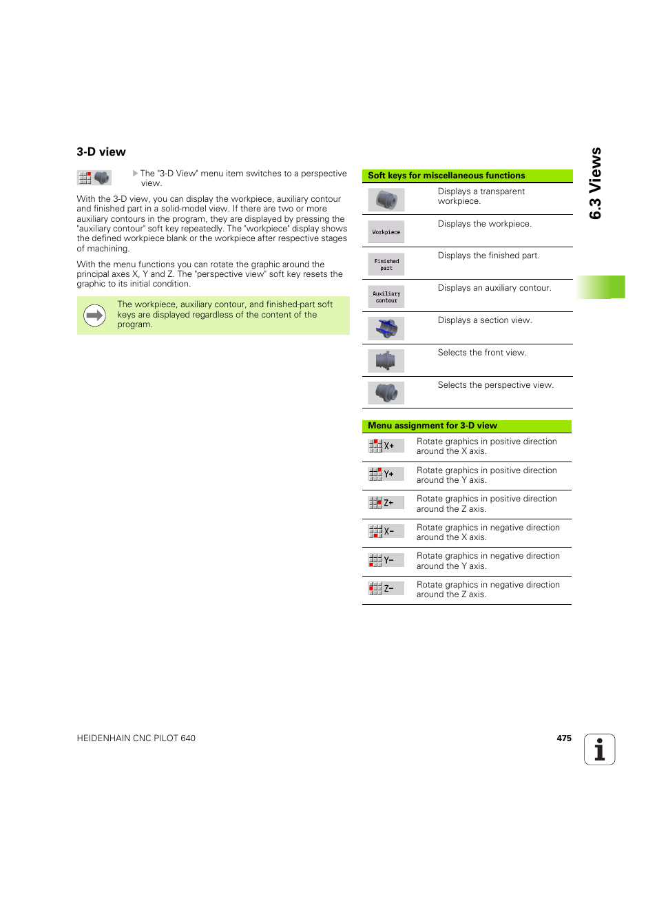 D view, 3 v iews | HEIDENHAIN SW 68894x-02 User Manual | Page 475 / 619