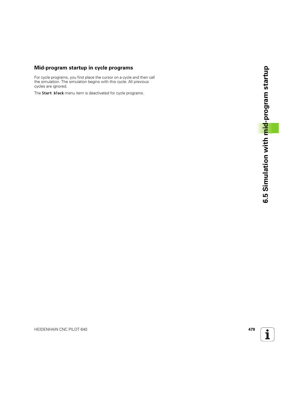 Mid-program startup in cycle programs, 5 simulation with mid-pr ogr am star tu p | HEIDENHAIN SW 68894x-02 User Manual | Page 479 / 619