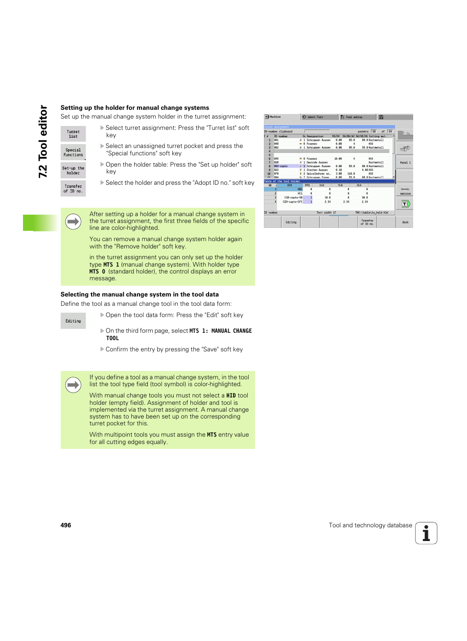 2 tool edit or | HEIDENHAIN SW 68894x-02 User Manual | Page 496 / 619