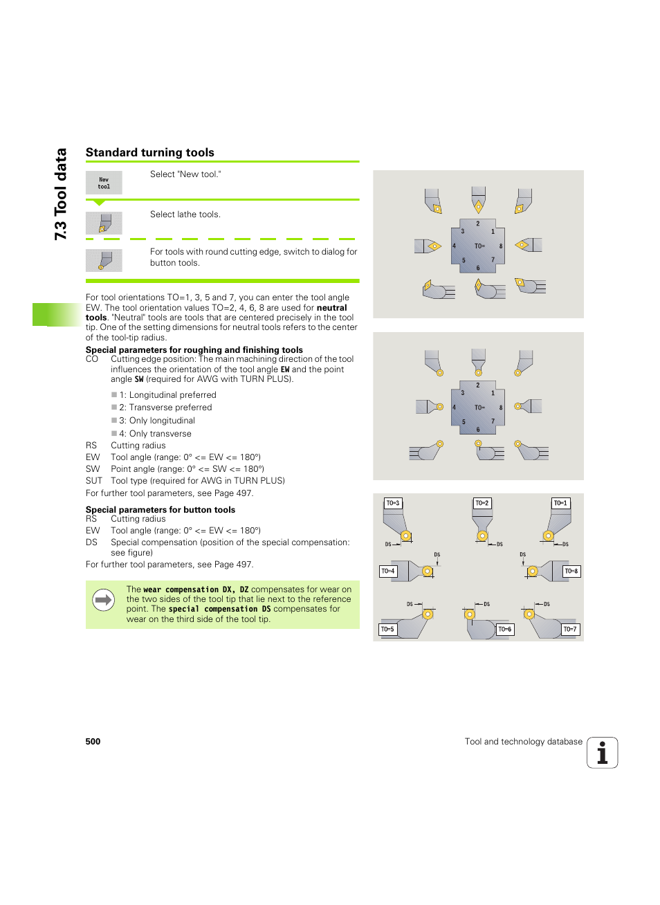 Standard turning tools, 3 tool data | HEIDENHAIN SW 68894x-02 User Manual | Page 500 / 619