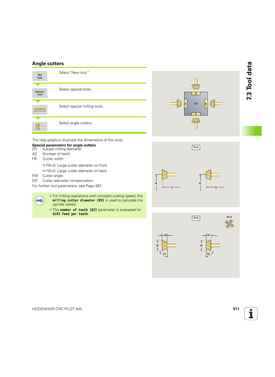 Angle cutters, 3 tool data | HEIDENHAIN SW 68894x-02 User Manual | Page 511 / 619