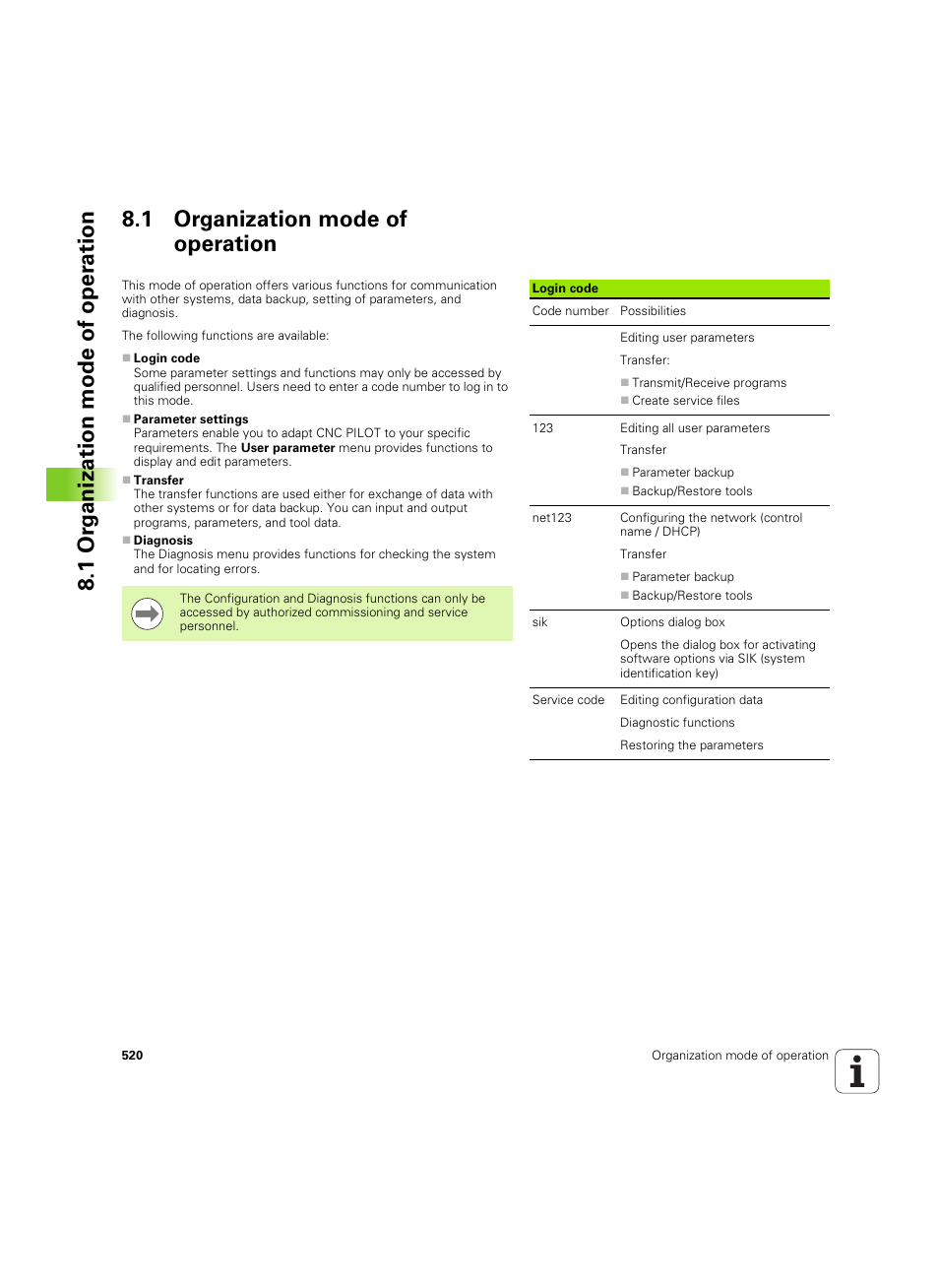 1 organization mode of operation | HEIDENHAIN SW 68894x-02 User Manual | Page 520 / 619