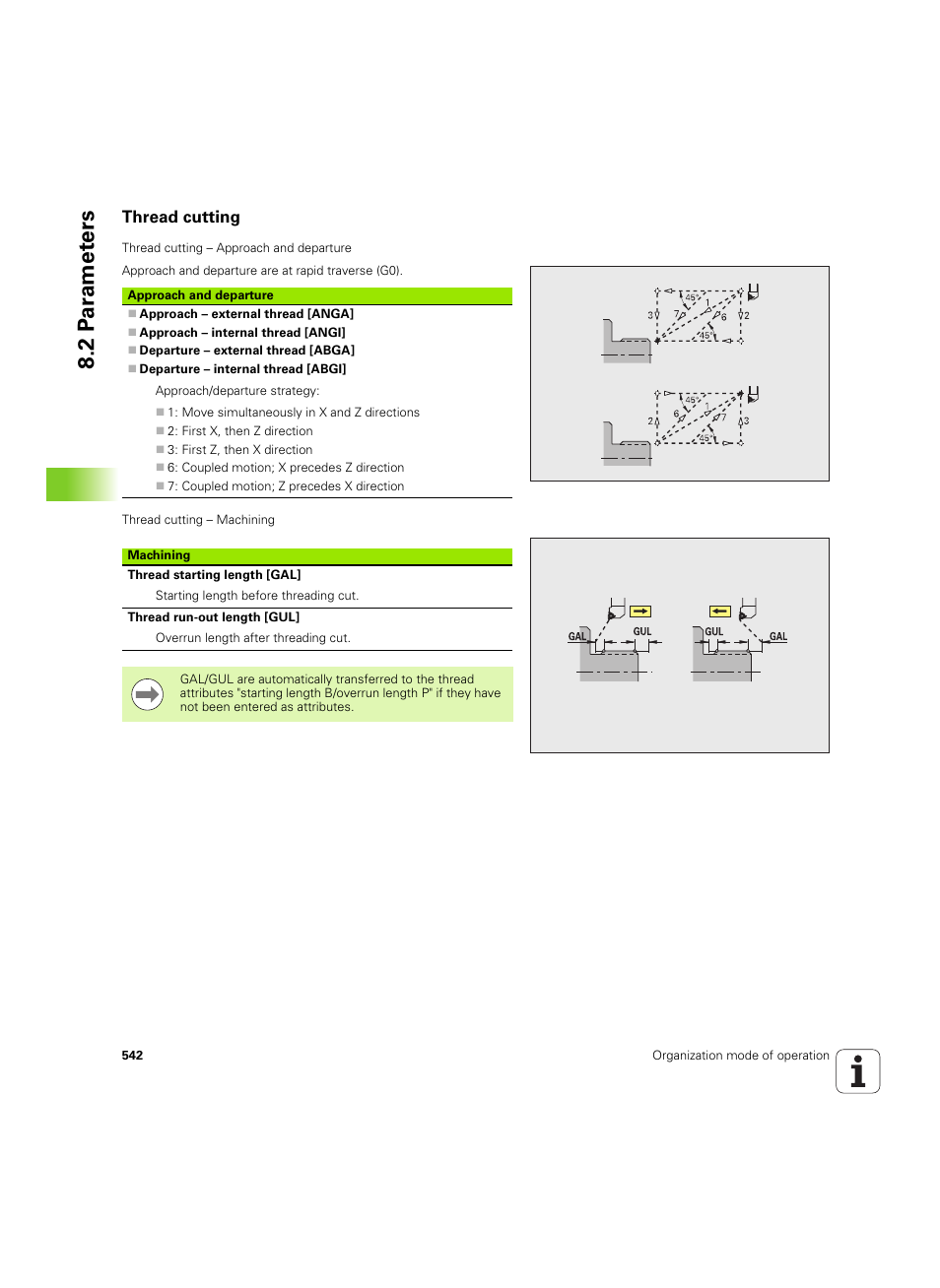 Thread cutting, 2 pa ra met ers | HEIDENHAIN SW 68894x-02 User Manual | Page 542 / 619