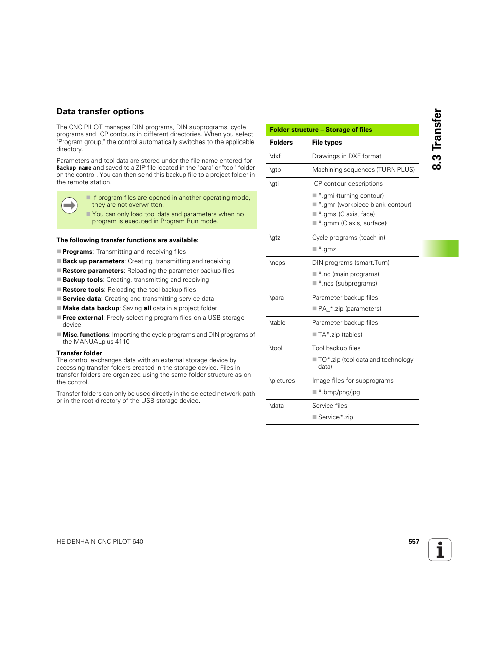 Data transfer options, 3 t ransf er | HEIDENHAIN SW 68894x-02 User Manual | Page 557 / 619