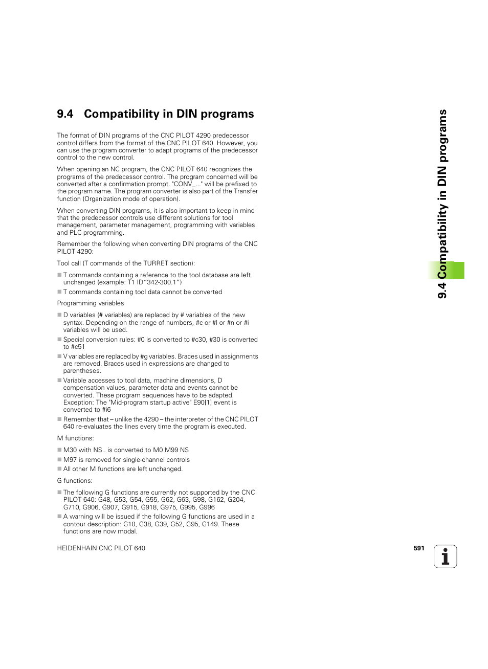 4 compatibility in din programs | HEIDENHAIN SW 68894x-02 User Manual | Page 591 / 619